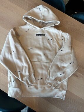 PLEASURES Beige Safety Pin Hoodie
